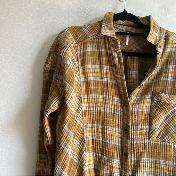 FREE PEOPLE Juniper Ridge Plaid Button Front Shirt - Picture 3 of 12